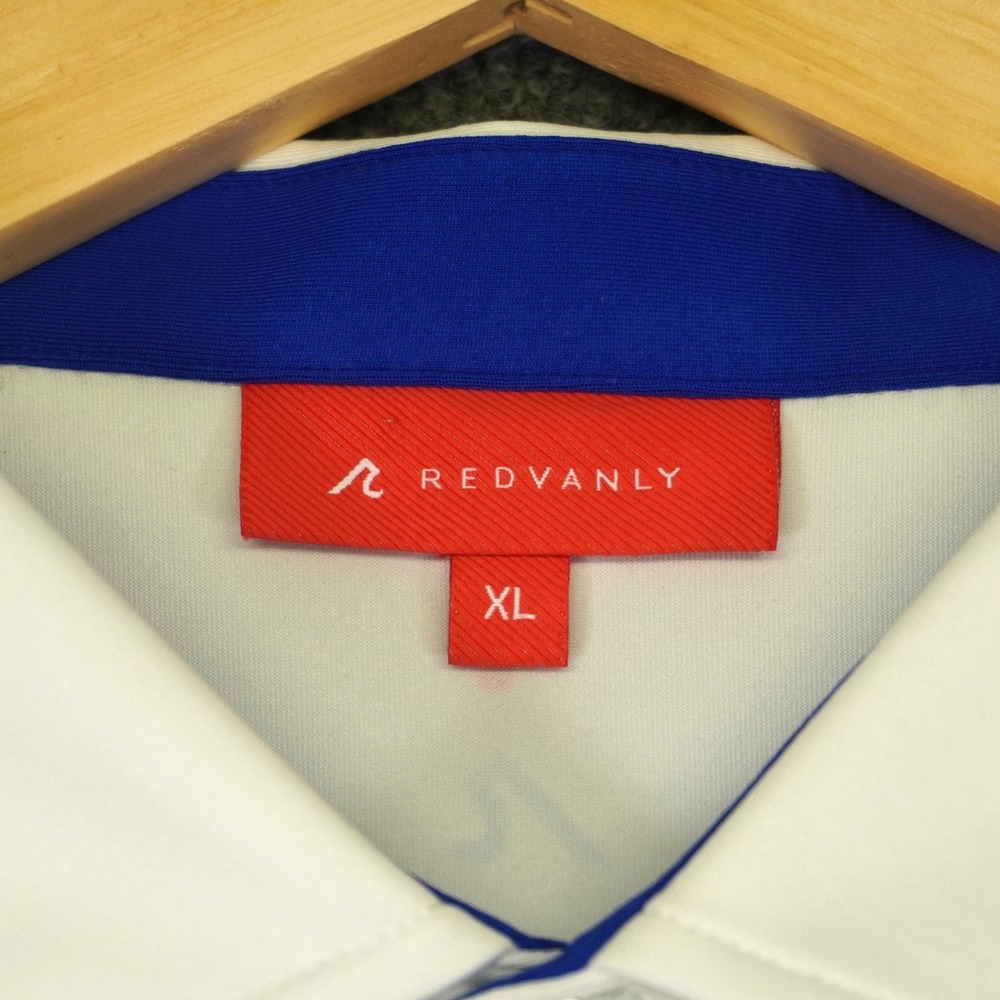 NEW Redvanly Hanson Polo Mens XL White Paint Splatter Performance Golf Shirt - Picture 3 of 9